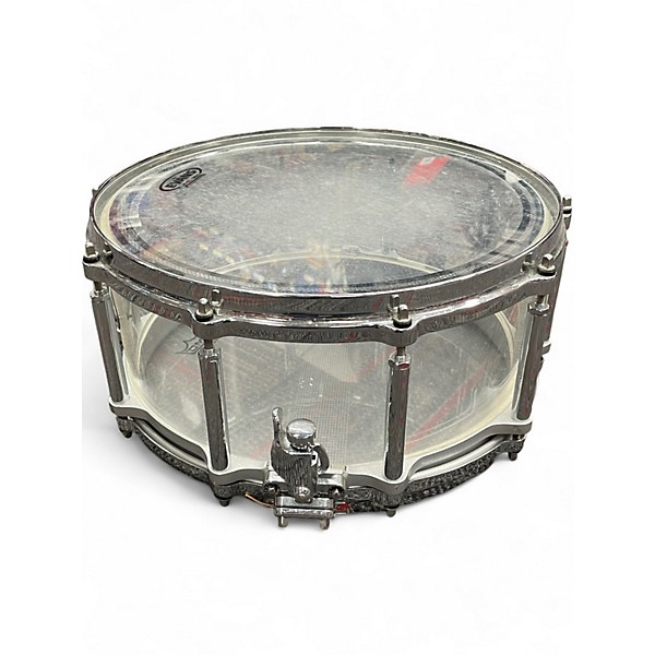 Used Pearl 6.5X14 Crystal Beat Free Floating Ultra Clear Drum