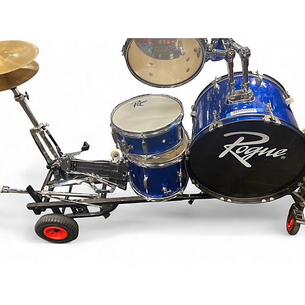 Used Rouge 5 Piece DRUMSET Blue Drum Kit