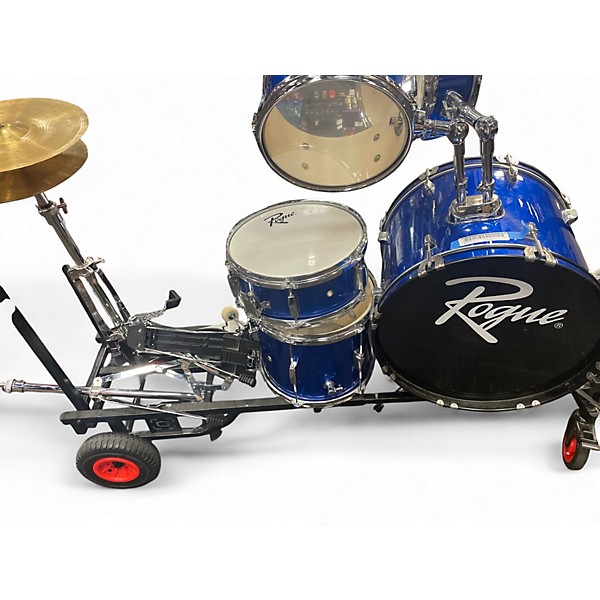 Used Rouge 5 Piece DRUMSET Blue Drum Kit