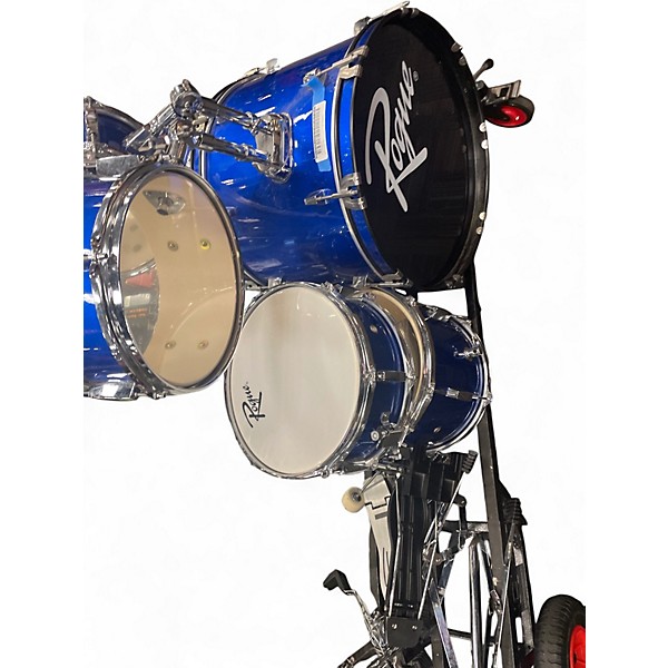 Used Rouge 5 Piece DRUMSET Blue Drum Kit