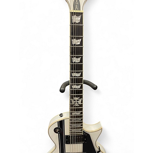 Used ESP LTD James Hetfield Signature Iron Cross White Solid Body Electric Guitar