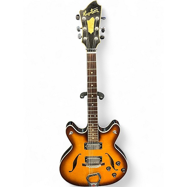 Vintage 1970s Hagstrom viking sunburst Hollow Body Electric Guitar