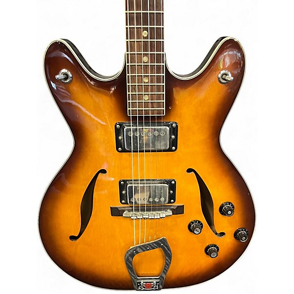 Vintage 1970s Hagstrom viking sunburst Hollow Body Electric Guitar