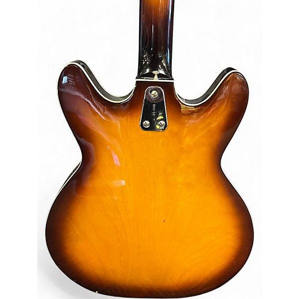 Vintage 1970s Hagstrom viking sunburst Hollow Body Electric Guitar
