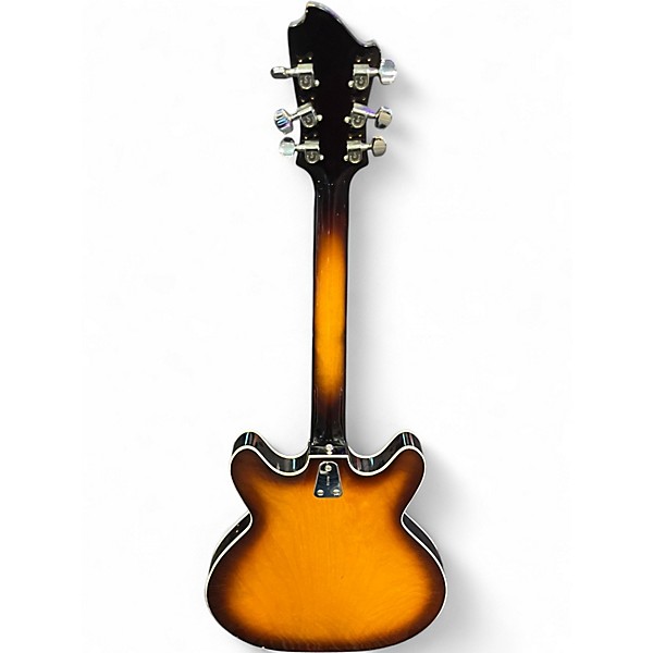 Vintage 1970s Hagstrom viking sunburst Hollow Body Electric Guitar