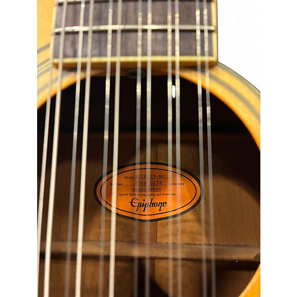 Used Epiphone AJ2812S-NS Natural 12 String Acoustic Guitar