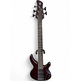 Used Yamaha TRBX505 Wine Red Electric Bass Guitar