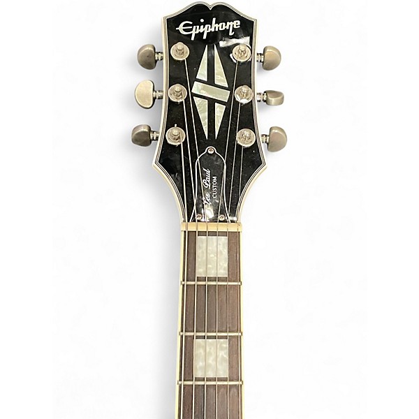 Used Epiphone Les Paul Custom SILVER BURST Solid Body Electric Guitar