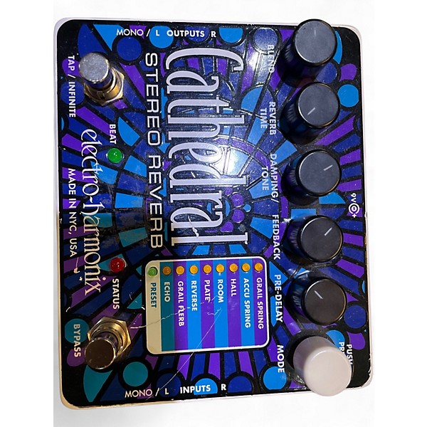 Used Electro-Harmonix Cathedral Stereo Reverb Effect Pedal