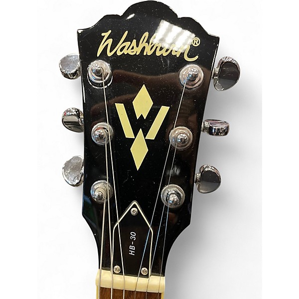Used Washburn HB-30 2 Tone Sunburst Hollow Body Electric Guitar