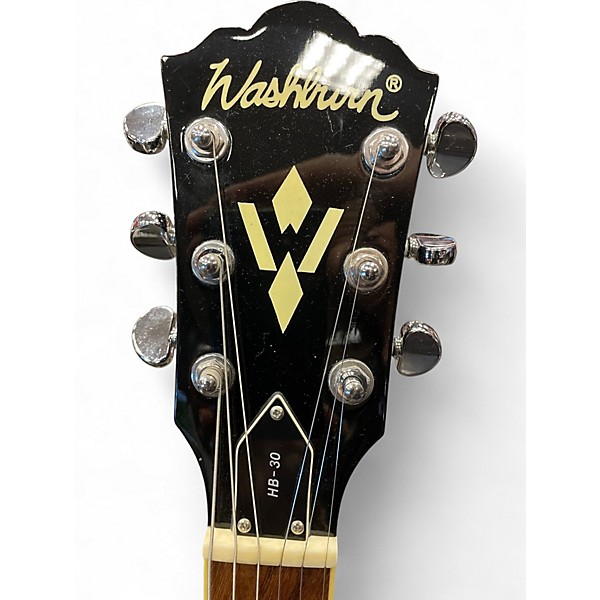 Used Washburn HB-30 2 Tone Sunburst Hollow Body Electric Guitar