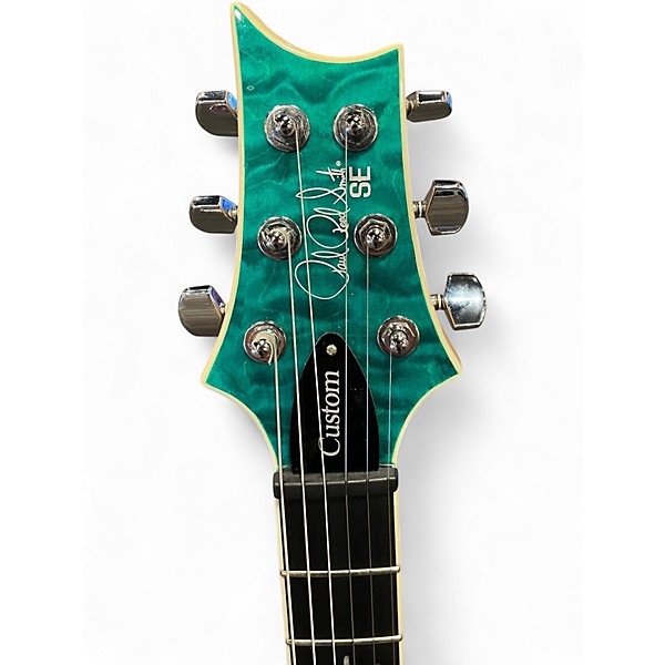 Used PRS SE Custom 24 Turquoise Solid Body Electric Guitar