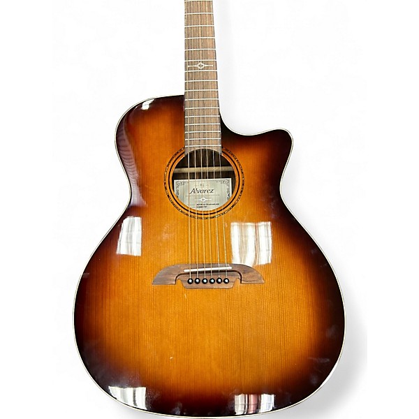 Used Alvarez 95ce 2 Color Sunburst Acoustic Guitar