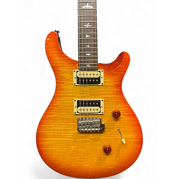 Used PRS SE Custom 24 Trans Orange Burst Solid Body Electric Guitar