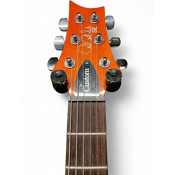 Used PRS SE Custom 24 Trans Orange Burst Solid Body Electric Guitar