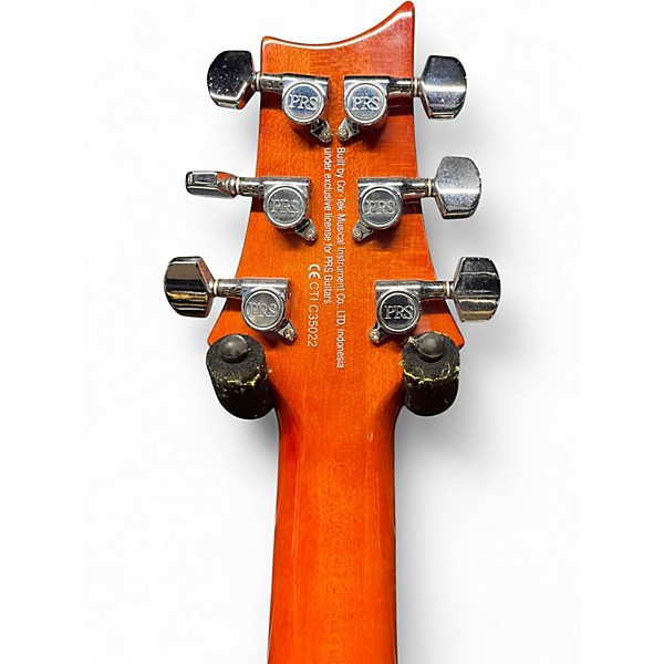 Used PRS SE Custom 24 Trans Orange Burst Solid Body Electric Guitar
