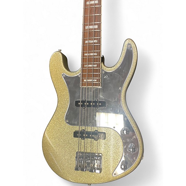 Used ESP LYNN Silver Sparkle Electric Bass Guitar