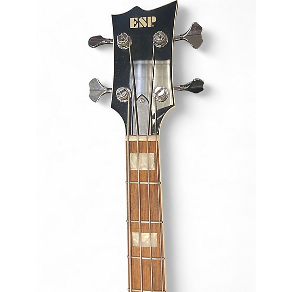 Used ESP LYNN Silver Sparkle Electric Bass Guitar