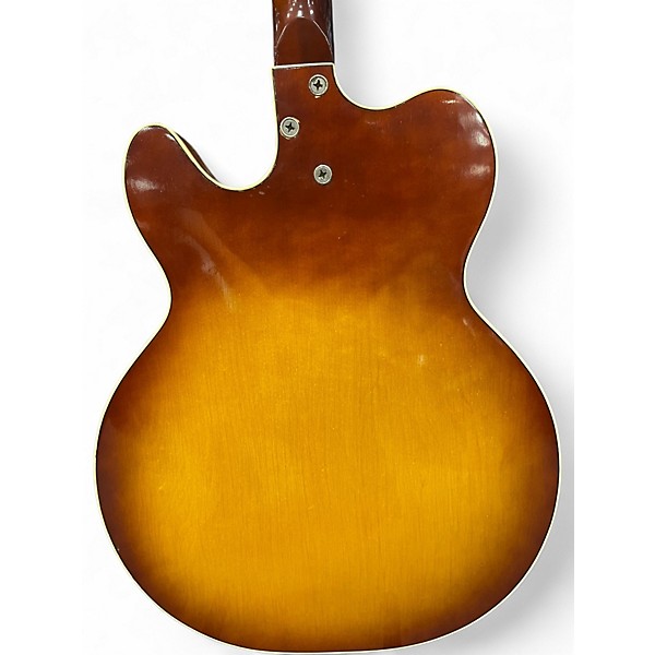 Vintage 1960s Harmony H74 2 Color Sunburst Solid Body Electric Guitar