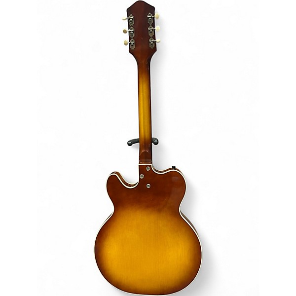Vintage 1960s Harmony H74 2 Color Sunburst Solid Body Electric Guitar