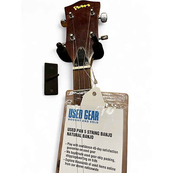 Used Pan 5 String Banjo Natural Banjo