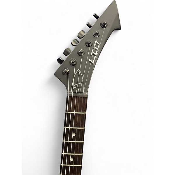 Used Esp Ltd James Hetfield Snakebyte Satin Black Solid Body Electric Guitar