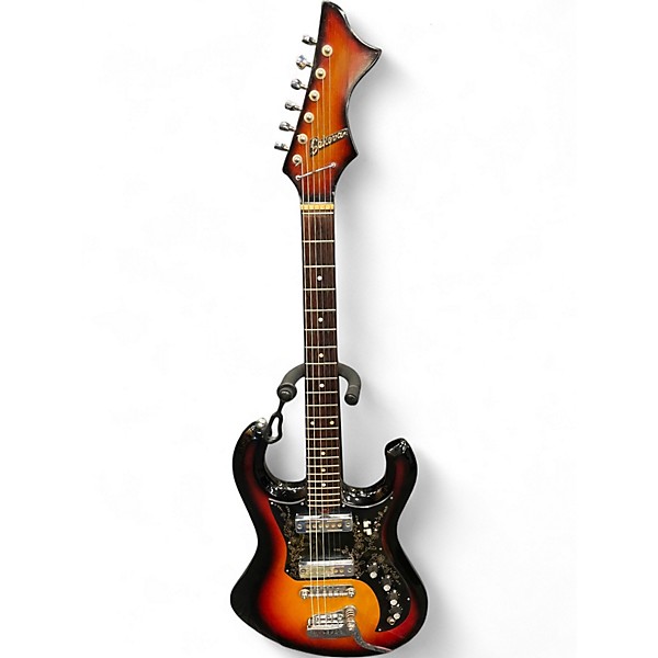 Vintage 1960s Sekova Big Horn Tobacco Burst Solid Body Electric Guitar