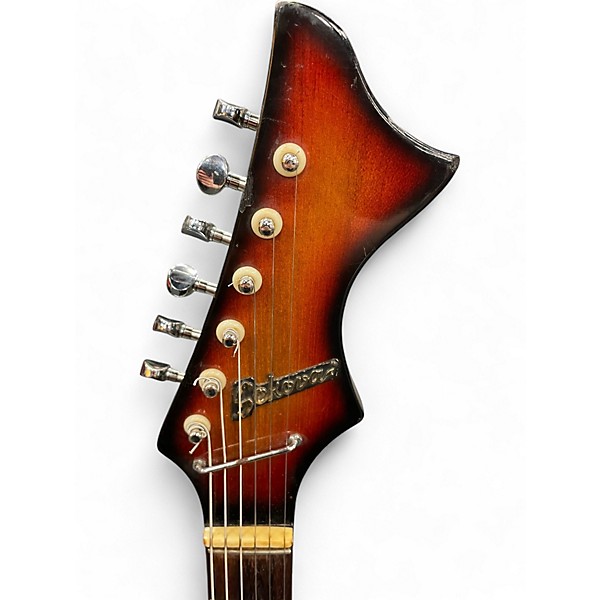 Vintage 1960s Sekova Big Horn Tobacco Burst Solid Body Electric Guitar
