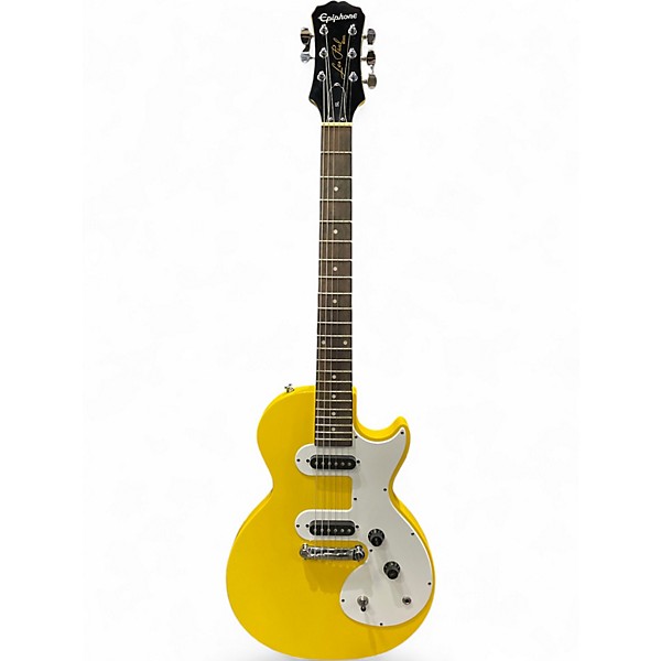 Used 2020s Epiphone Les Paul SL Graffiti Yellow Solid Body Electric Guitar