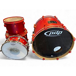 Used PDP by DW 4 Piece Pacific Drums and Percussion Red natural Matte Drum Kit