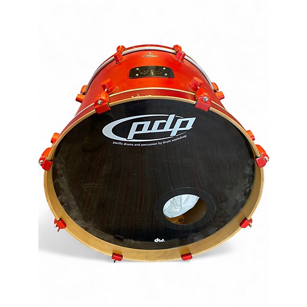 Used PDP by DW 4 Piece Pacific Drums and Percussion Red natural Matte Drum Kit