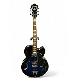 Used Ibanez AF75 Blue Hollow Body Electric Guitar
