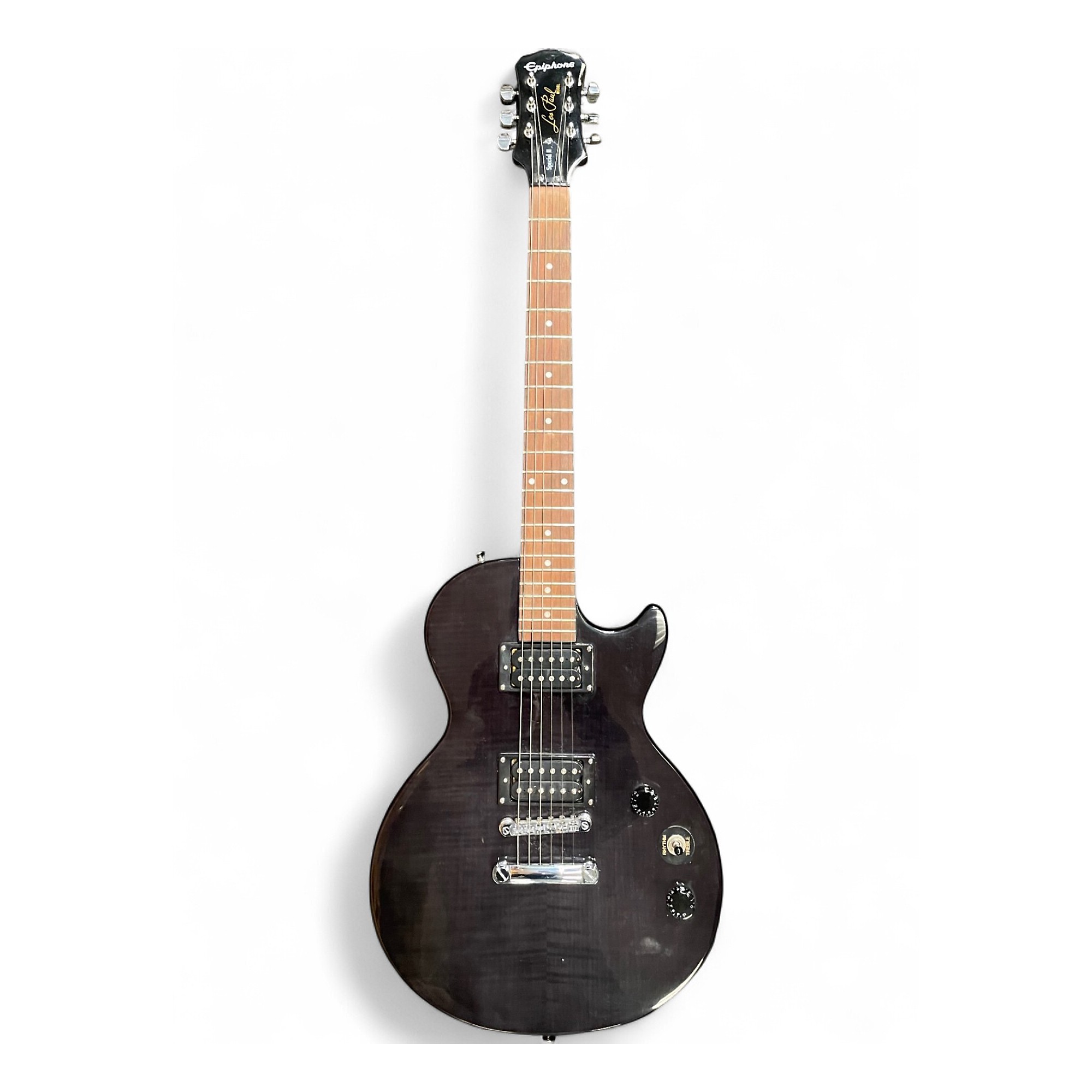 Used Epiphone Les Paul Special II Trans Black Solid Body