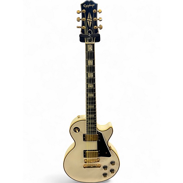 Used Epiphone Les Paul Custom Alpine White Solid Body Electric Guitar