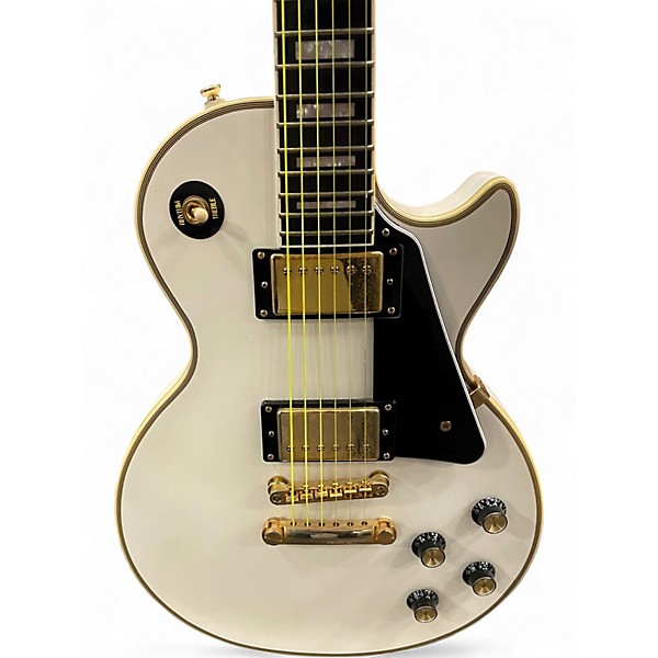 Used Epiphone Les Paul Custom Alpine White Solid Body Electric Guitar