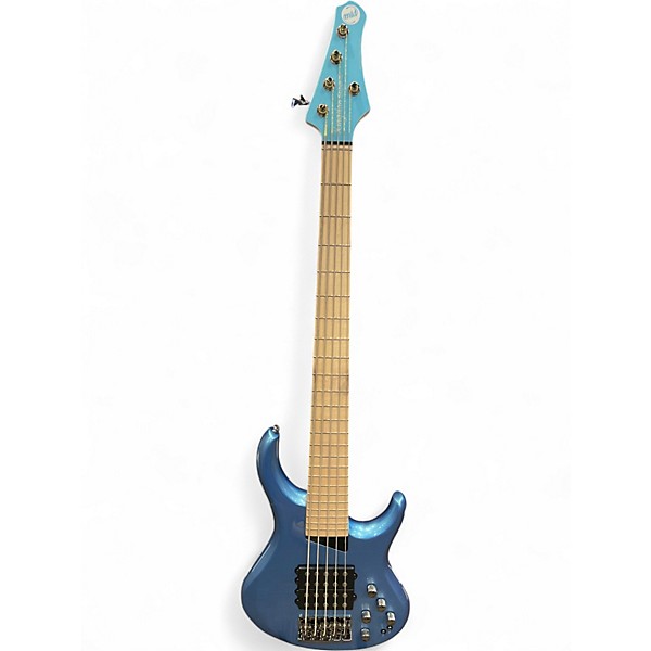 Used MTD Kingston Super 5 String Super Blue Electric Bass Guitar