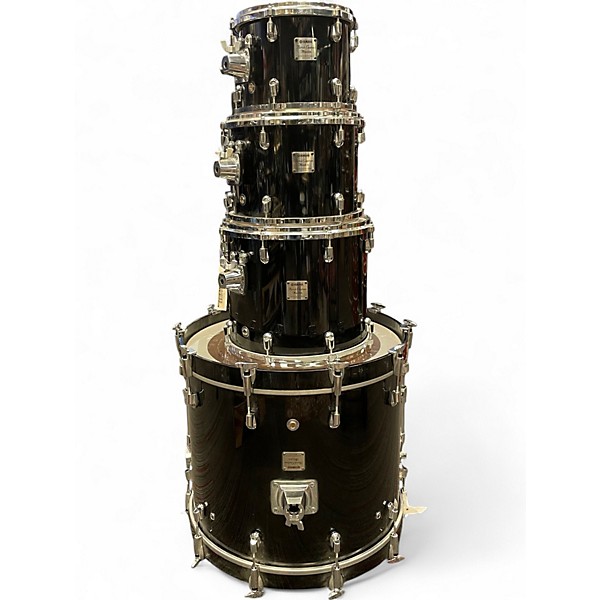 Used Yamaha 4 Piece Birch Custom Absolute Black Drum Kit
