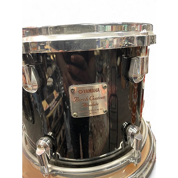 Used Yamaha 4 Piece Birch Custom Absolute Black Drum Kit