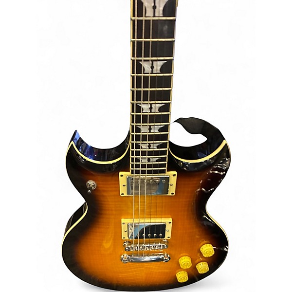 Used 2022 Woodrite Warlord 2 Color Sunburst Solid Body Electric Guitar