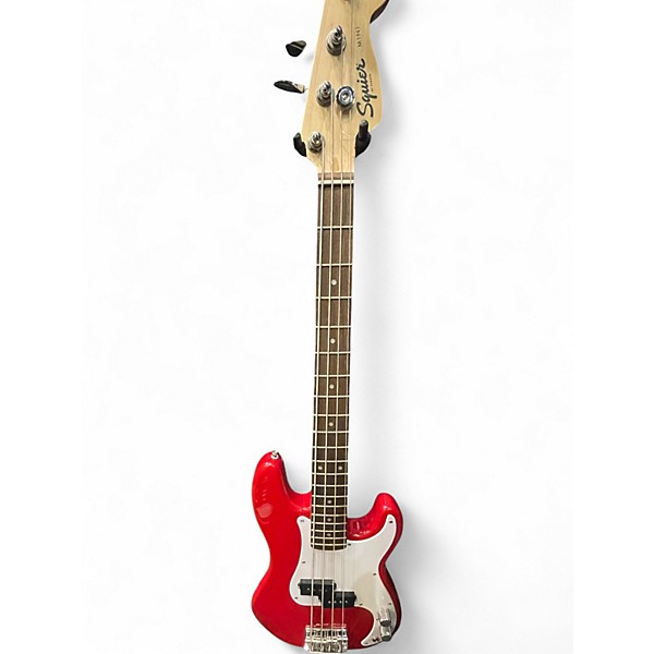 Used Squier Mini Percision Bass Dakota Red Electric Bass Guitar