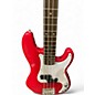 Used Squier Mini Percision Bass Dakota Red Electric Bass Guitar
