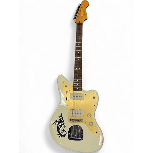 Used Squier J Mascis Jazzmaster Vintage White Solid Body