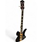 Used B.C. Rich Platinum Series Mockingbird Trans Black Electric Bass Guitar thumbnail