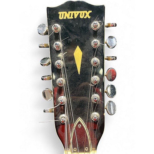 Vintage 1970s Univox 335 Candy Red Burst Hollow Body Electric Guitar