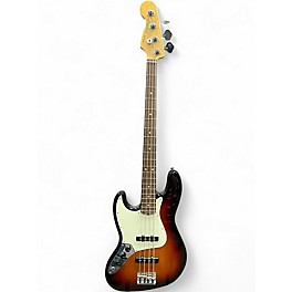 Used Fender American Standard Jazz Bass Left Handed 2 Color Sunburst Electric Bass Guitar