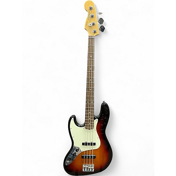 Used Fender American Standard Jazz Bass Left Handed 2 Color Sunburst Electric Bass Guitar