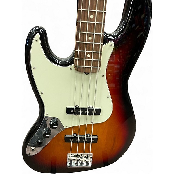 Used Fender American Standard Jazz Bass Left Handed 2 Color Sunburst Electric Bass Guitar