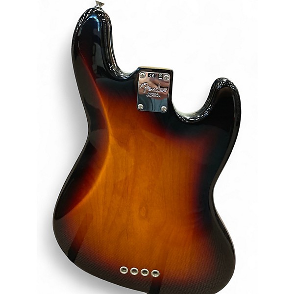 Used Fender American Standard Jazz Bass Left Handed 2 Color Sunburst Electric Bass Guitar