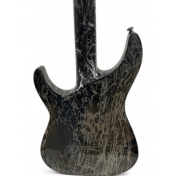 Used Schecter Guitar Research C1 SILVER MOUNTAIN Black and Silver Solid Body Electric Guitar