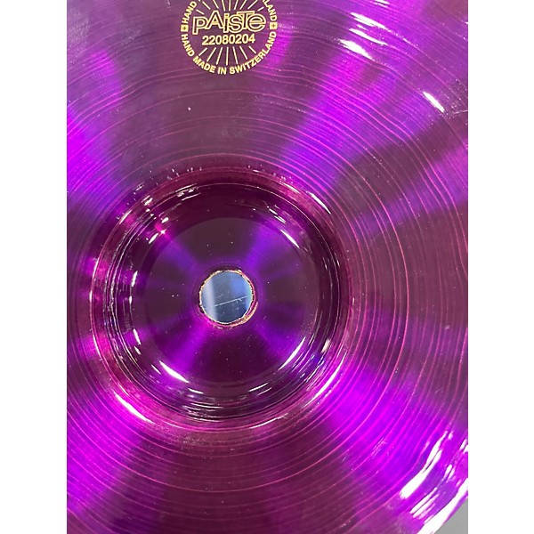 Used Paiste 14in Purple Color Sound  Cymbal